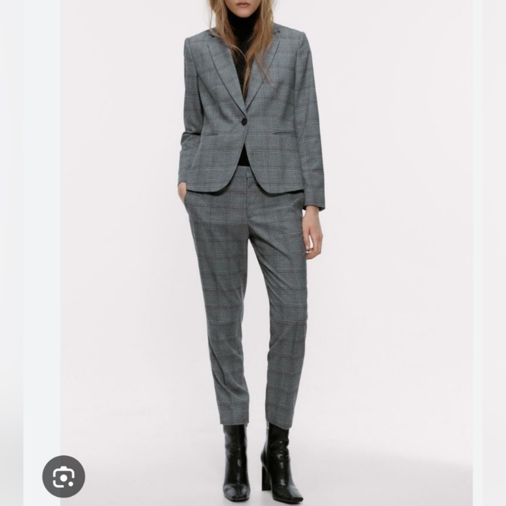 NWOT Zara Plaid 2-Piece Women's Suit